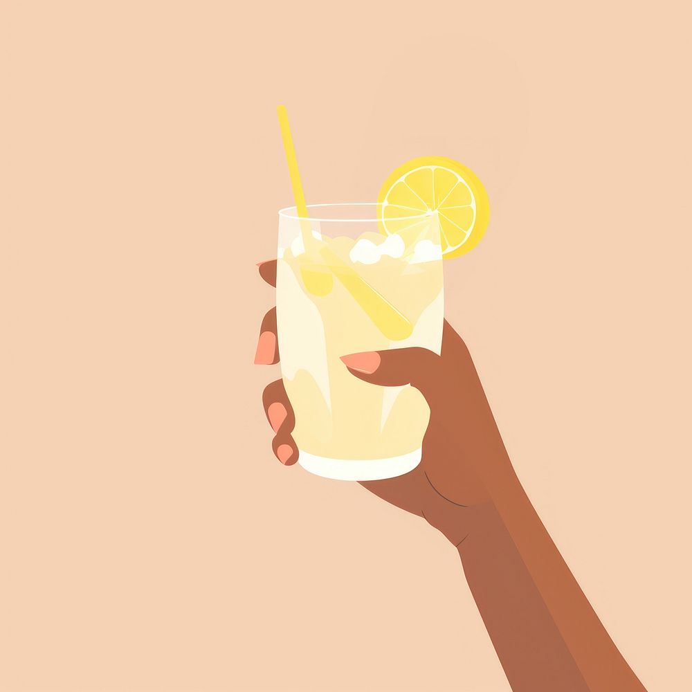 Lemonade holding drink juice. AI generated Image by rawpixel.