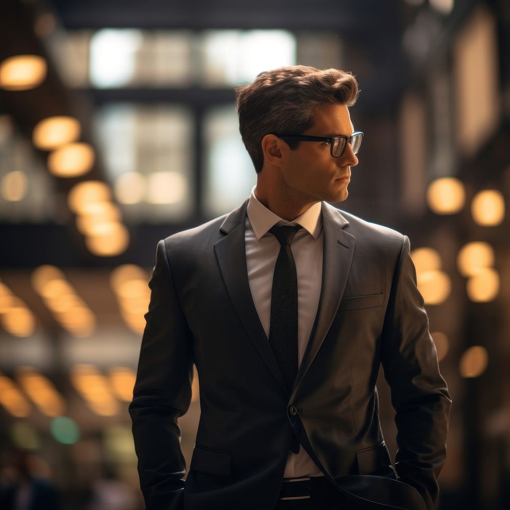 Smart looking business man. AI generated Image by rawpixel.