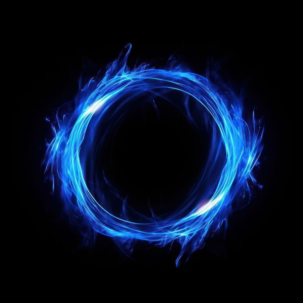 Blue light ring effect AI generated image by rawpixel