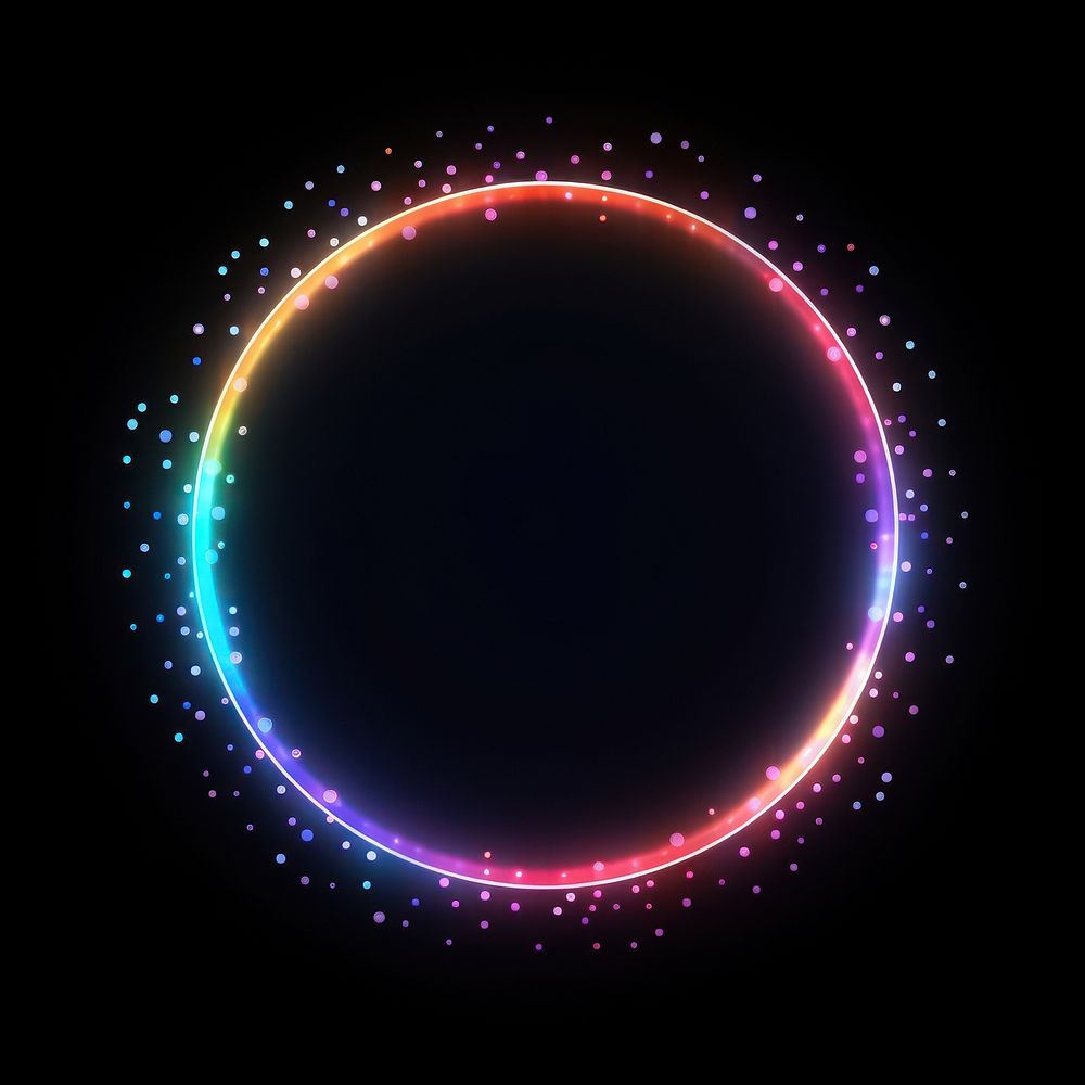 Rainbow light circle bokeh effect AI generated image by rawpixel