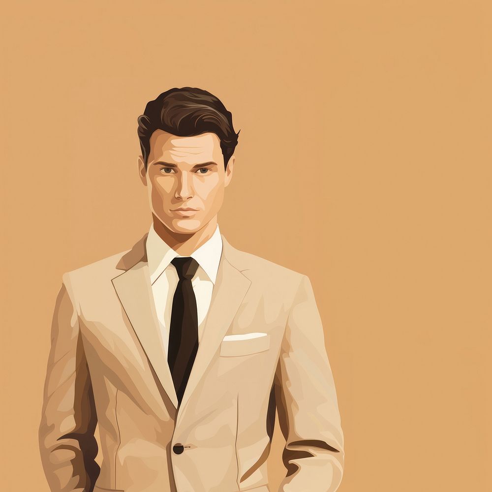 Tie suit portrait adult. AI generated Image by rawpixel.