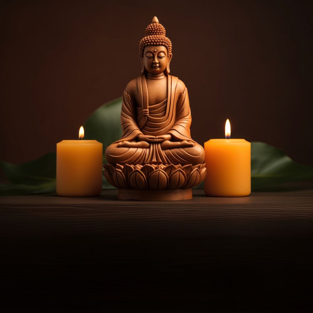 Photo of a buddhist great candle. 