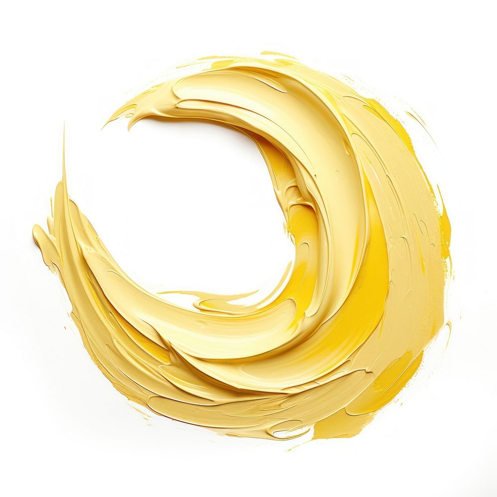 Moon shape yellow cream white background. AI generated Image by rawpixel.
