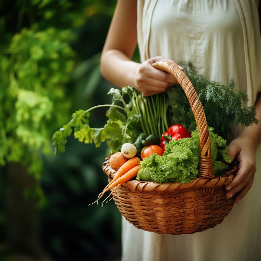 Vegetables basket. AI generated Image by rawpixel.