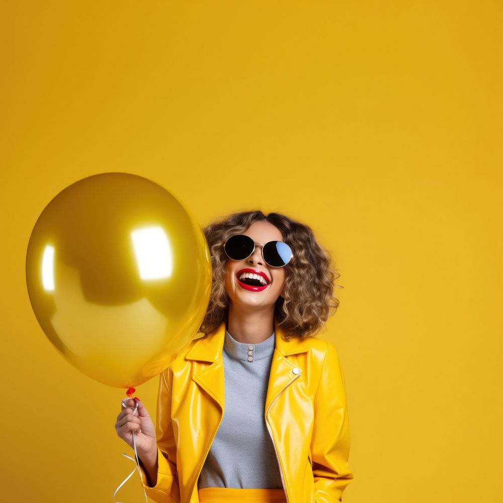 Fashion balloon holding adult. AI generated Image by rawpixel.