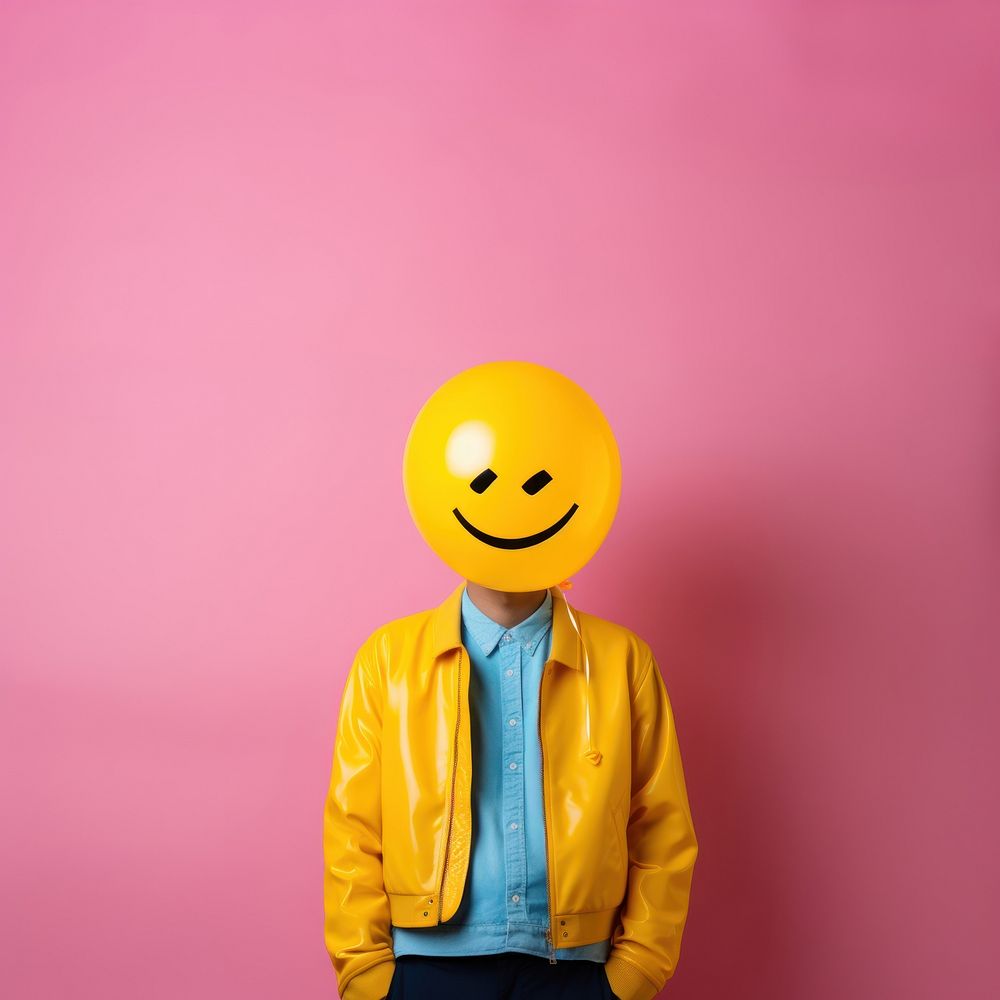 Emoji balloon person adult face. AI generated Image by rawpixel.