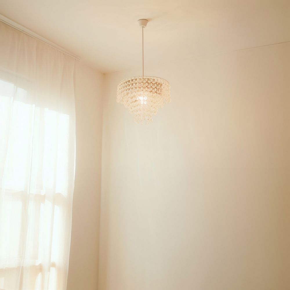 Minimal chandelier ceiling hanging lamp. AI generated Image by rawpixel.