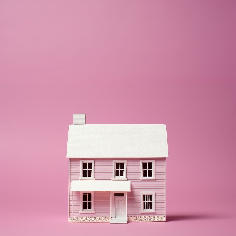 Paper craft house architecture building toy. AI generated Image by rawpixel.