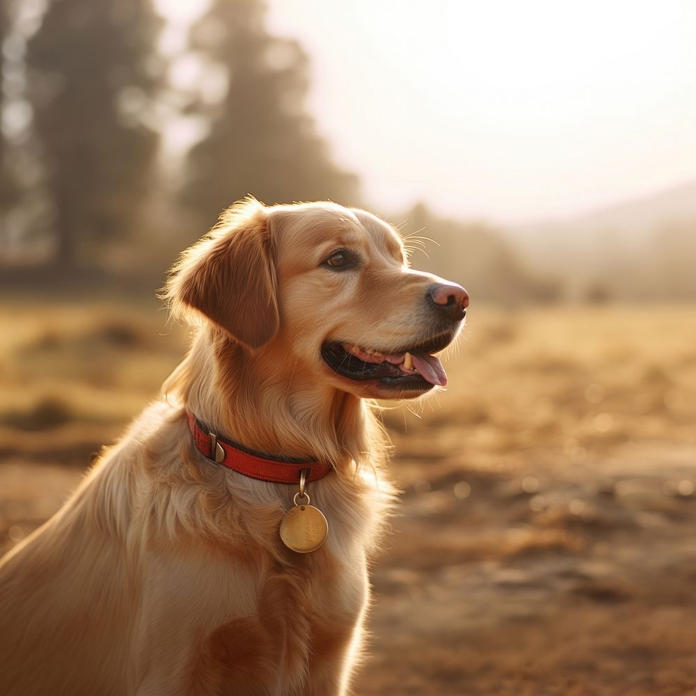 Happy dog outdoors mammal animal. 