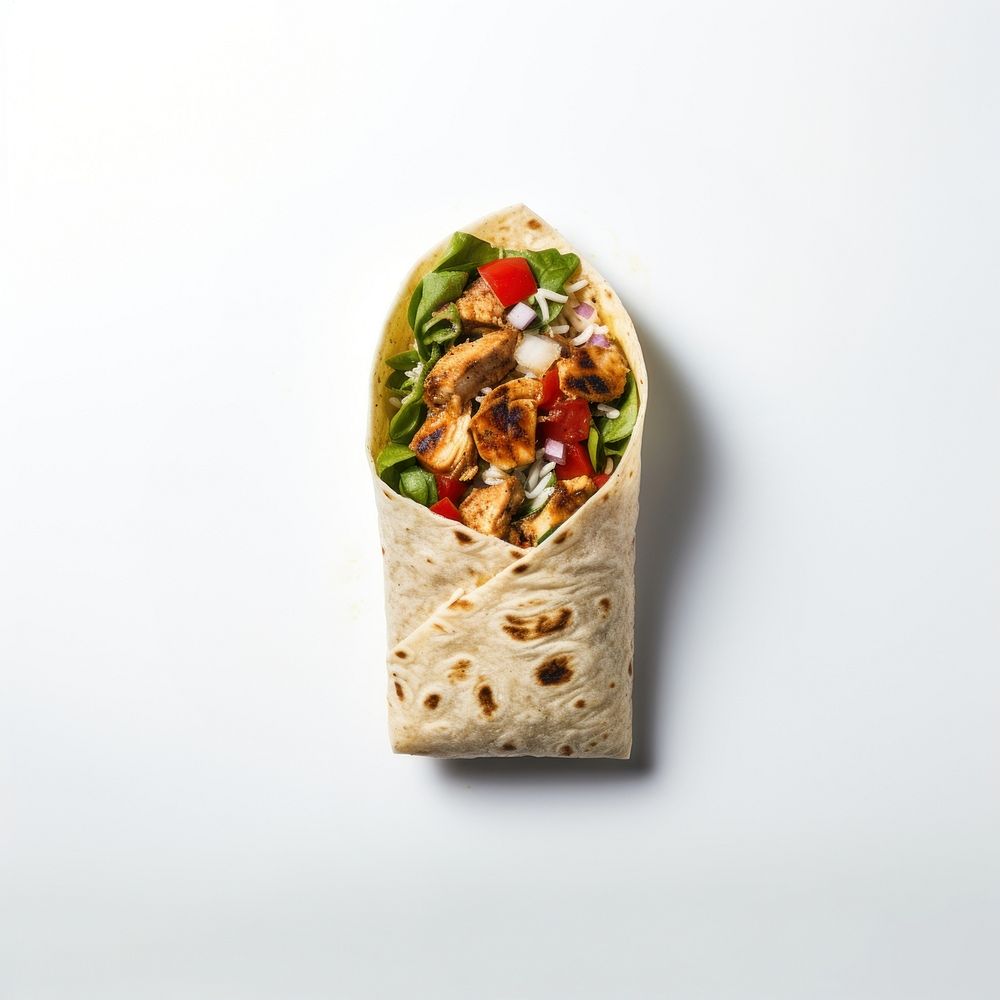 Chicken burrito bread food vegetable. AI generated Image by rawpixel.