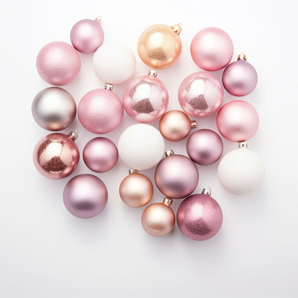 Christmas ornaments jewelry pearl white background. AI generated Image by rawpixel.