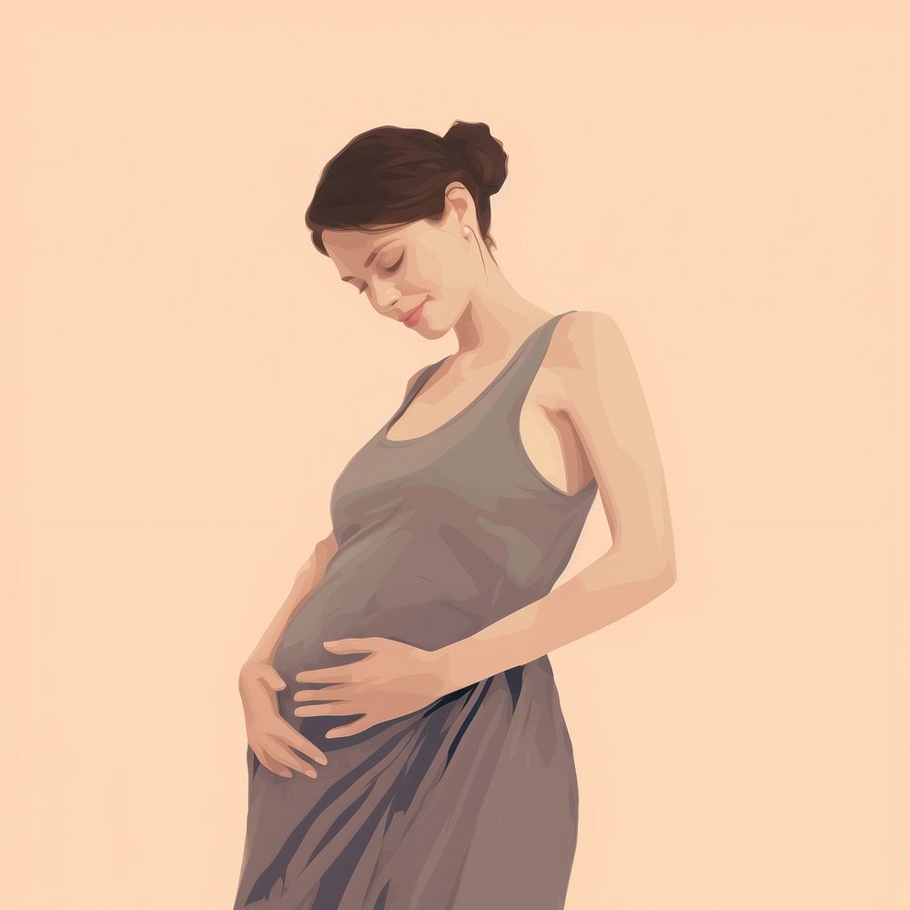 Pregnant woman portrait adult dress. AI generated Image by rawpixel.
