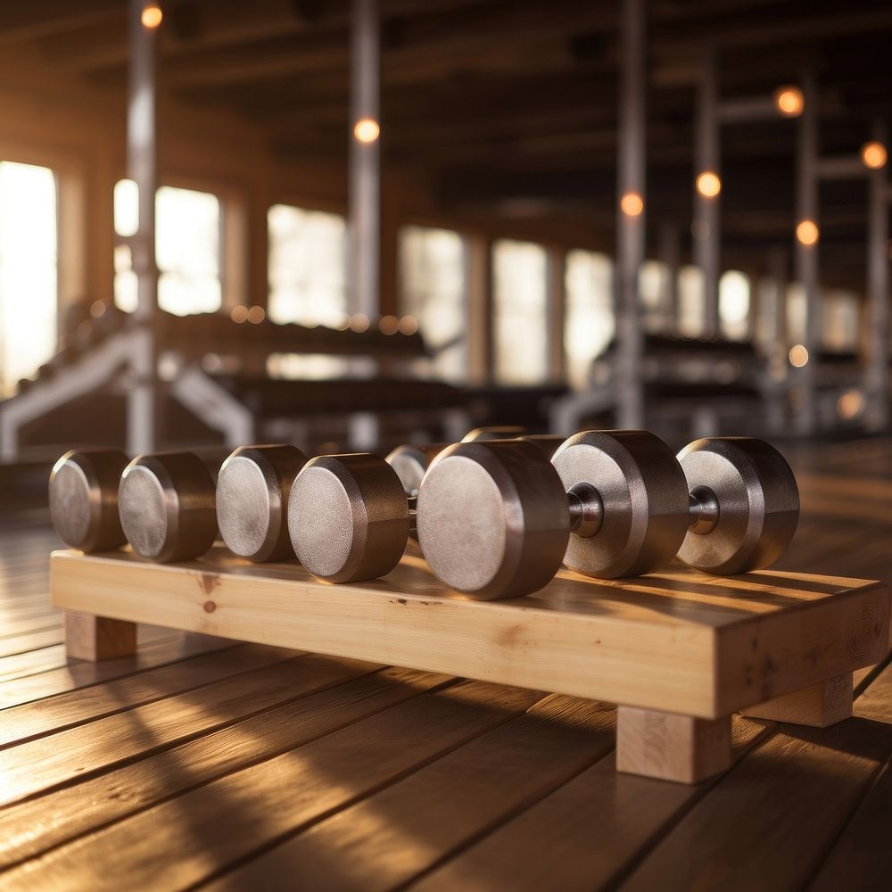 Dumbbells gym sports weightlifting. AI generated Image by rawpixel.