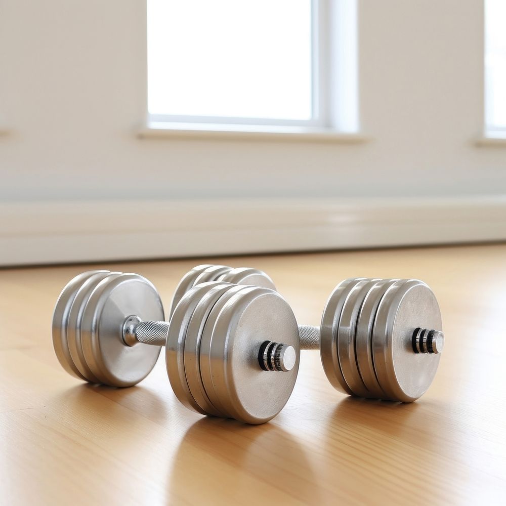 Gym dumbbell sports weightlifting. 