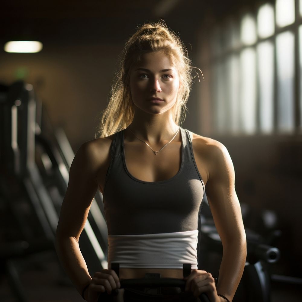 Gym portrait sports adult. 