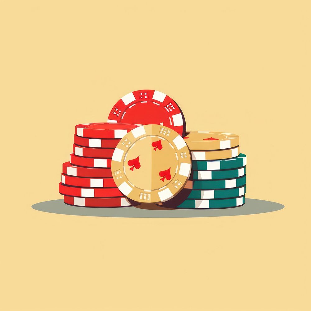 Poker casino chips gambling game recreation. AI generated Image by rawpixel.