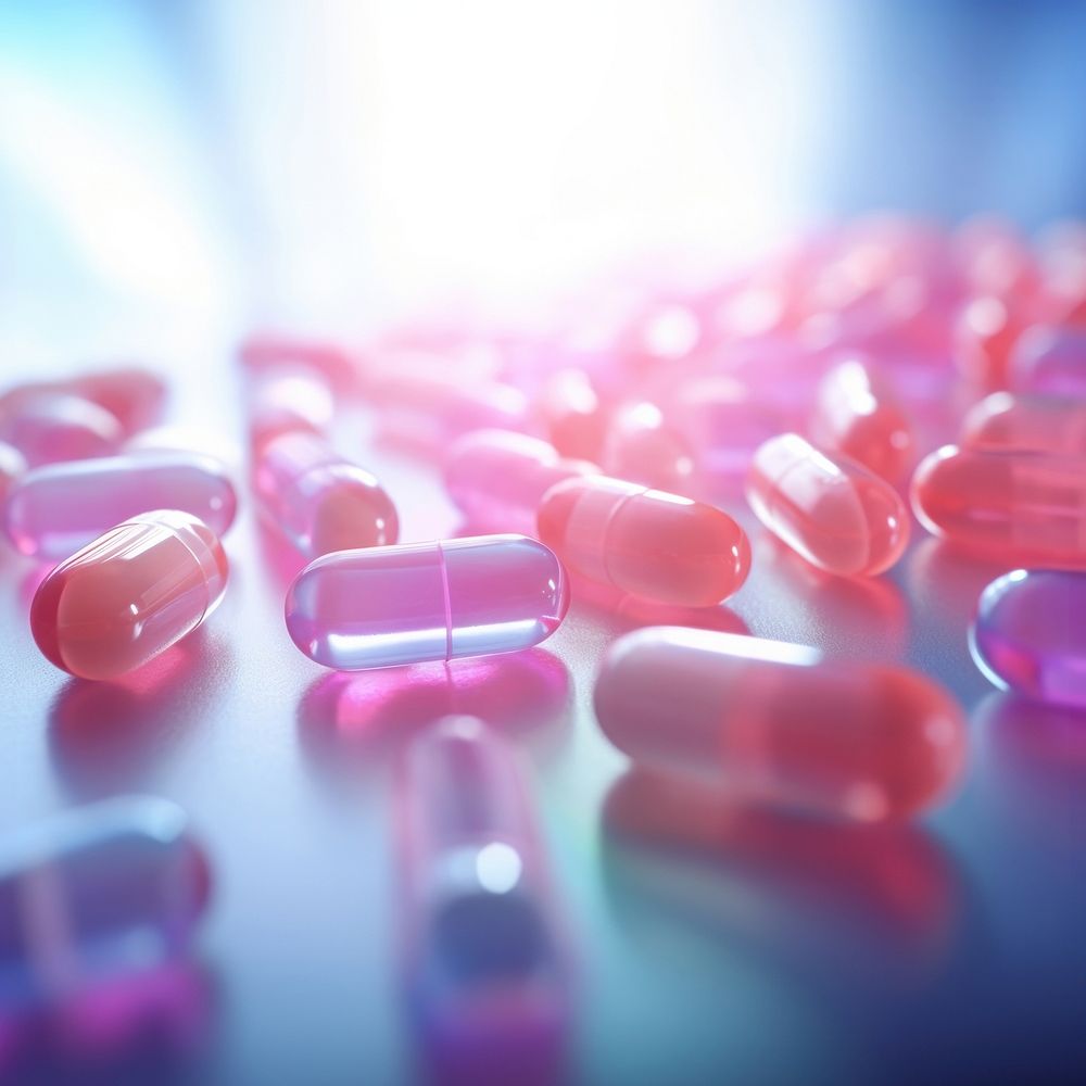photo of some pill, close-up shot. AI generated Image by rawpixel. 