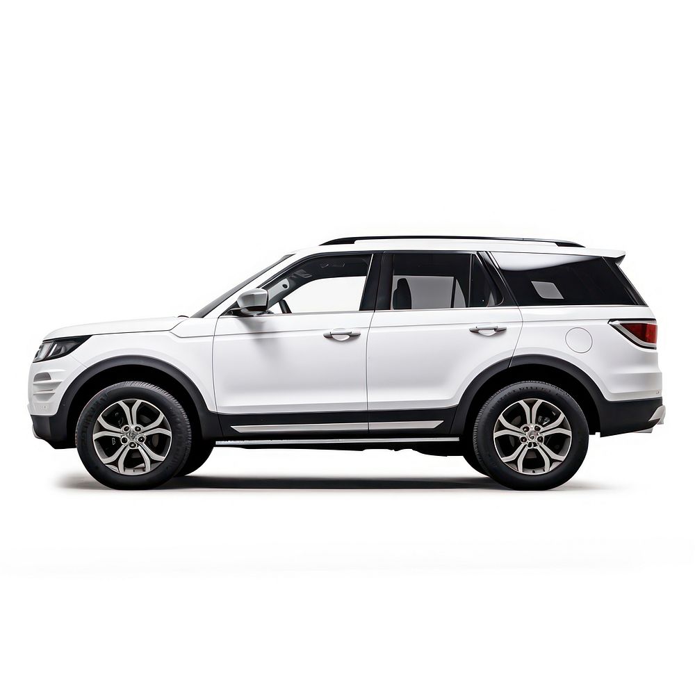 White SUV car vehicle wheel suv. AI generated Image by rawpixel.
