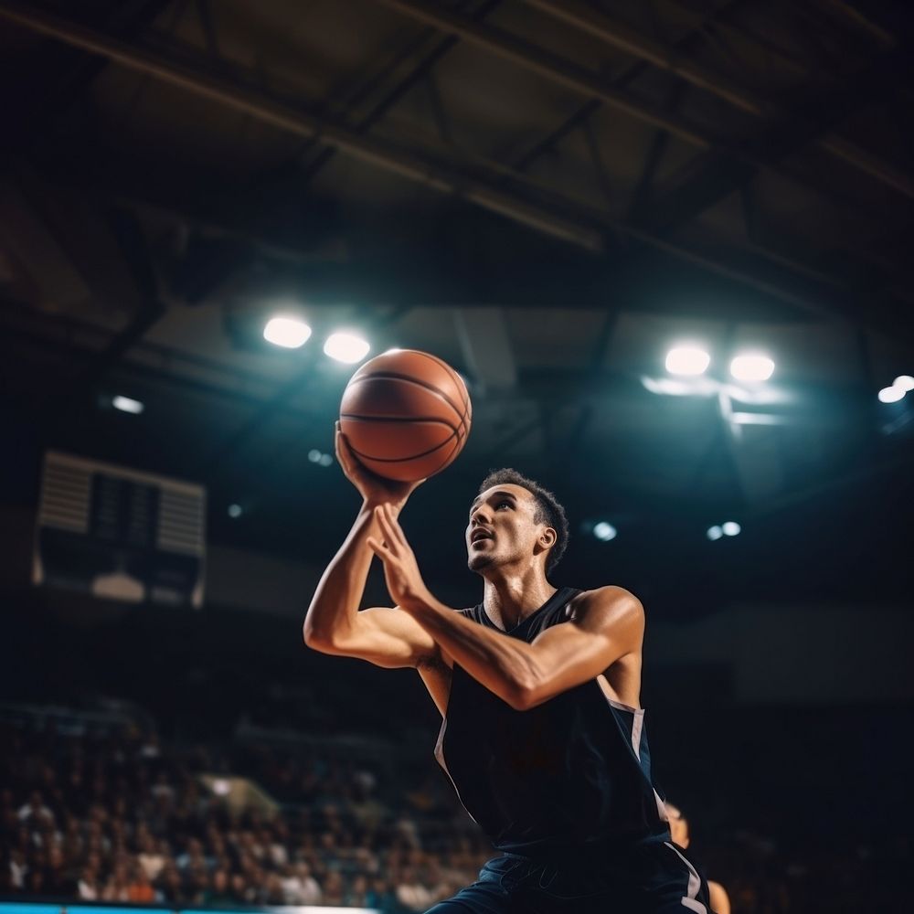 Professional Basketball player basketball sports adult. AI generated Image by rawpixel.