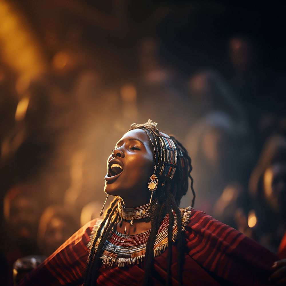 Traditional samburu woman celebration performance accessories. AI generated Image by rawpixel.