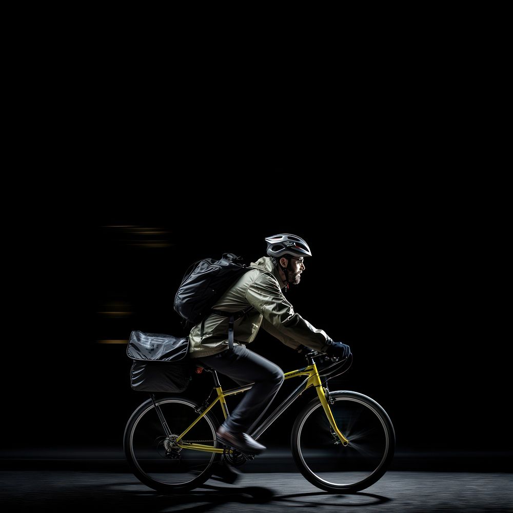 Bike Messenger bicycle vehicle cycling. AI generated Image by rawpixel.