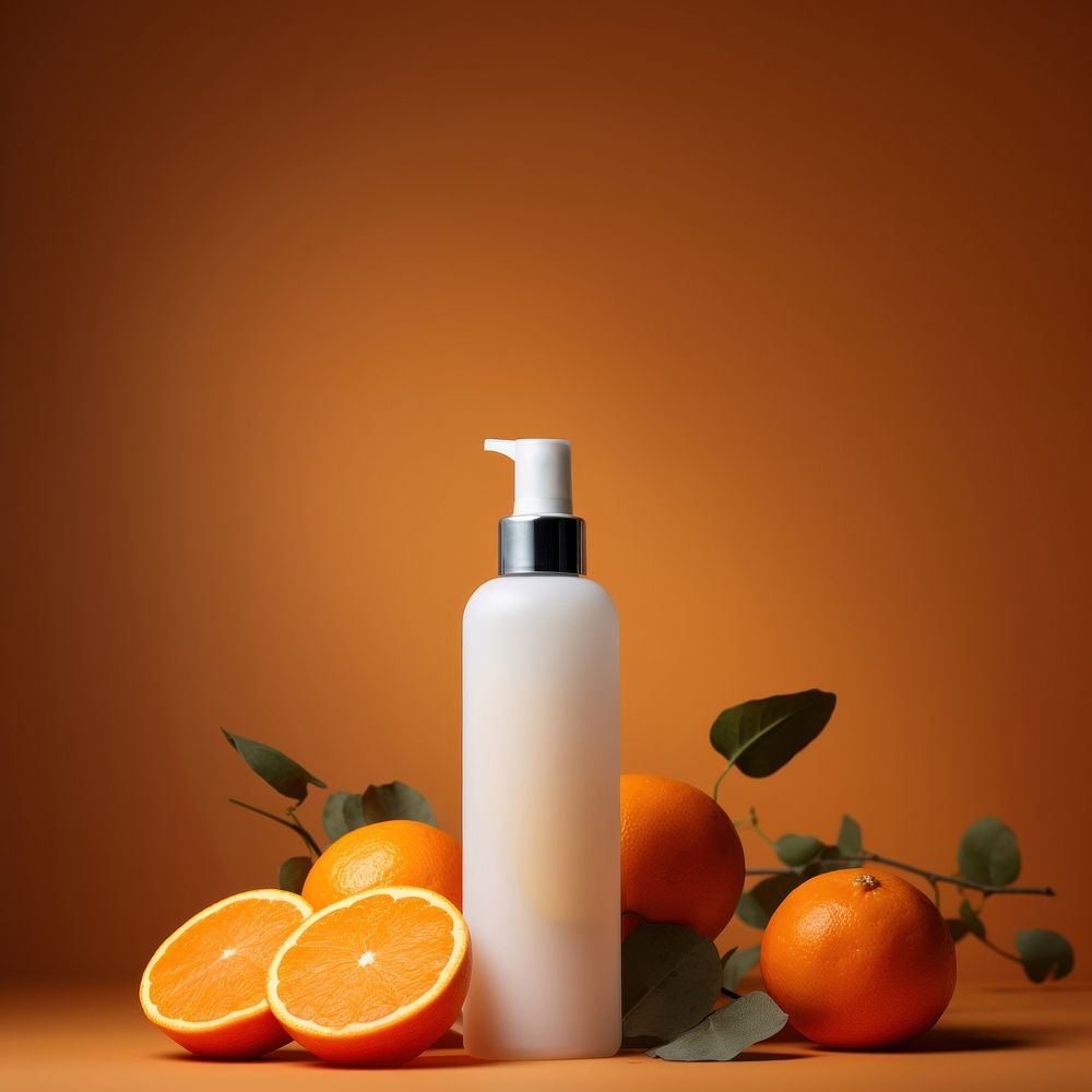 Orange bottle grapefruit plant. AI generated Image by rawpixel.