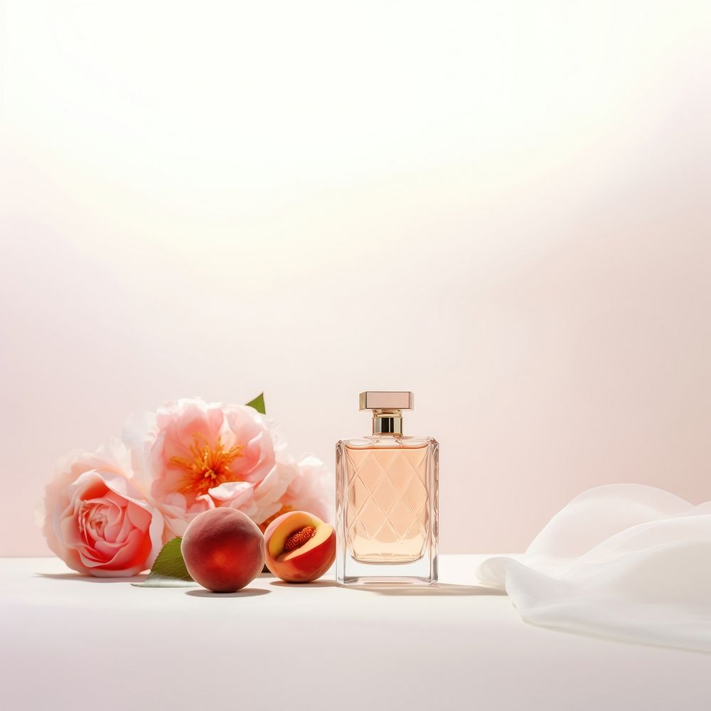 Peach perfume cosmetics flower. 