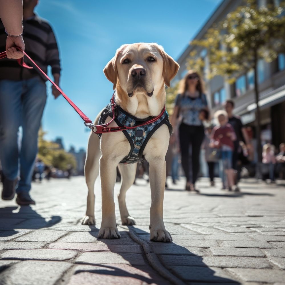 Guide dog footwear mammal animal. AI generated Image by rawpixel.