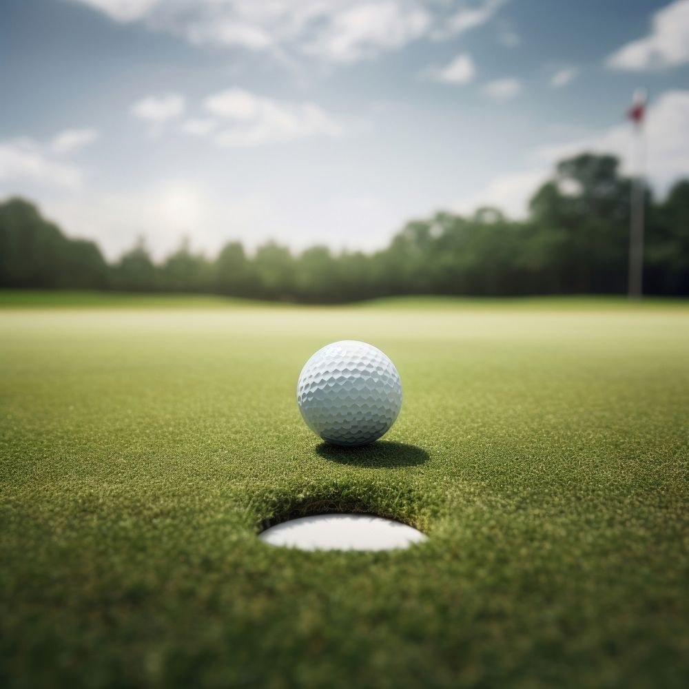 Golf ball outdoors putting sports. AI generated Image by rawpixel.