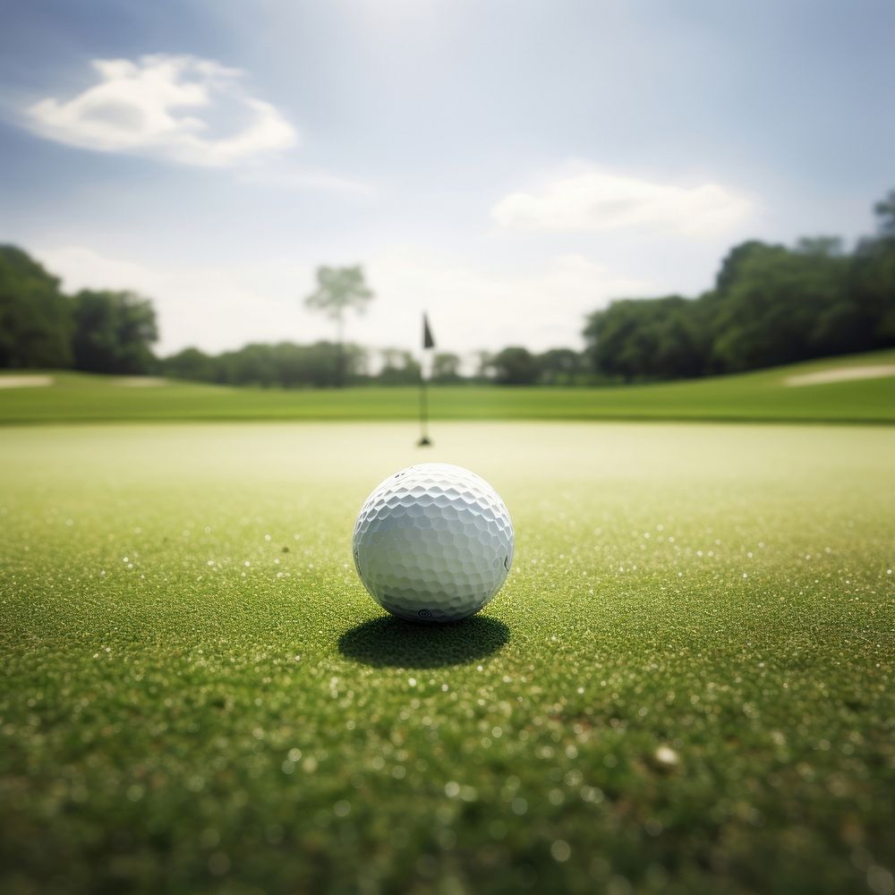 Golf ball outdoors putting sports. AI generated Image by rawpixel.