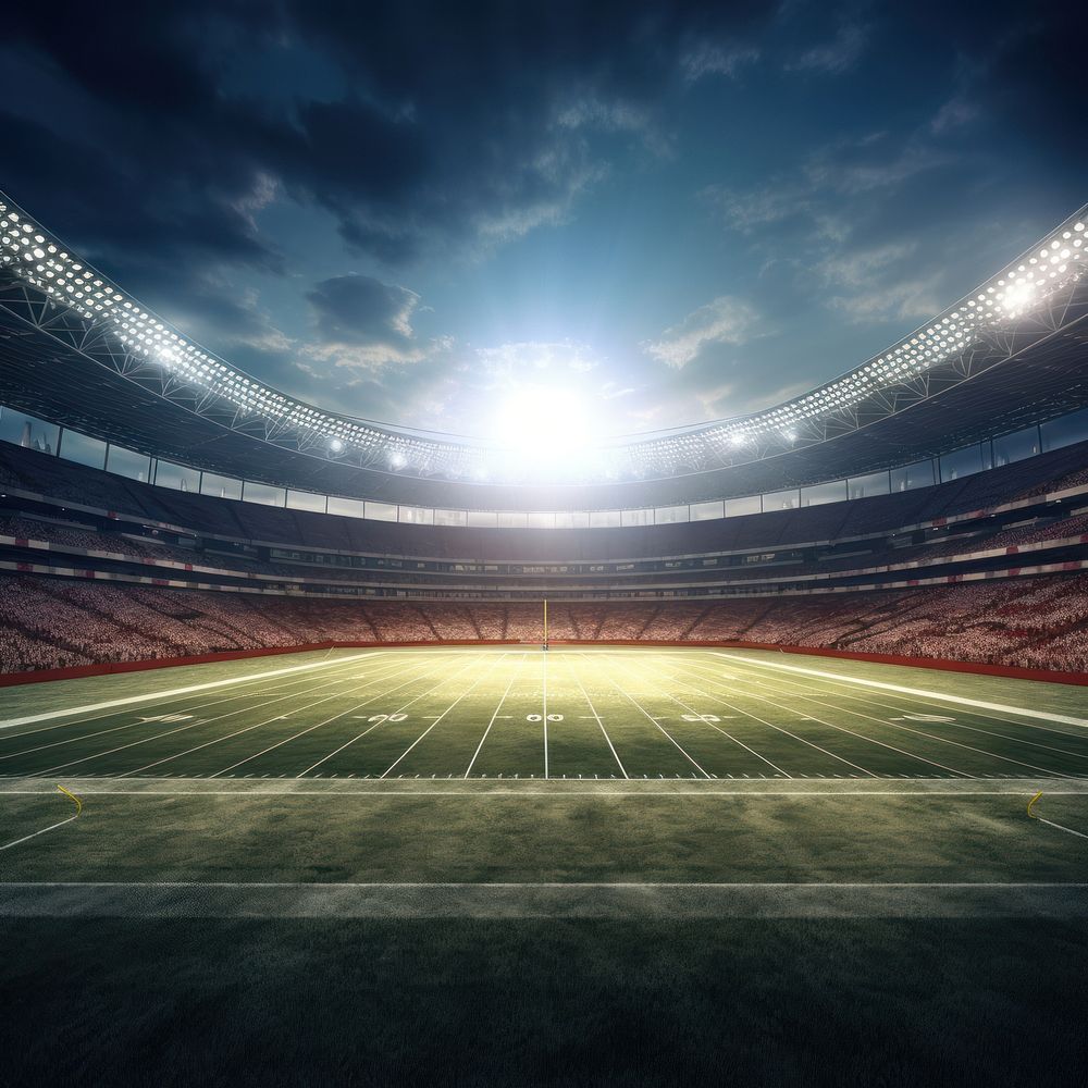 American football stadium architecture sports arena. AI generated Image by rawpixel.