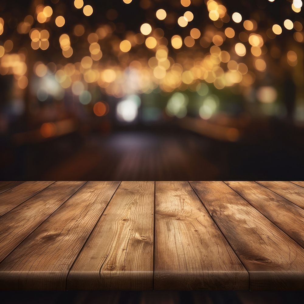 Table wood backgrounds lighting. AI generated Image by rawpixel.