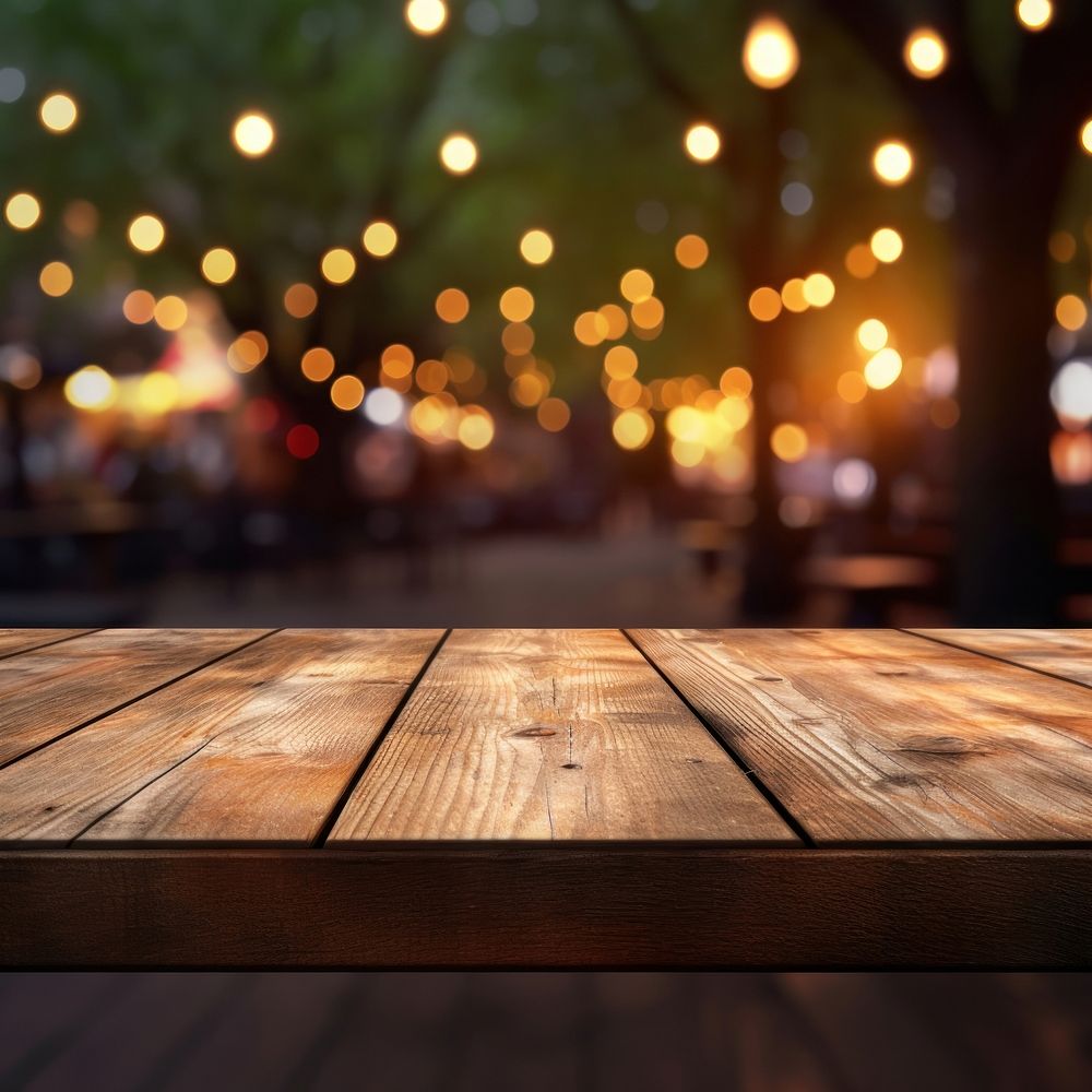Outdoors table wood architecture. AI generated Image by rawpixel.