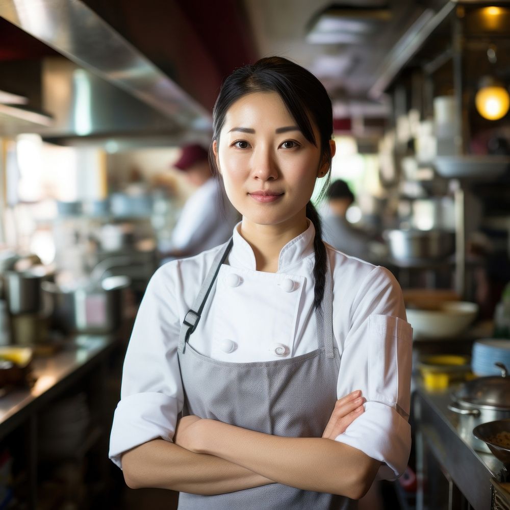 Chef restaurant portrait kitchen. AI generated Image by rawpixel.