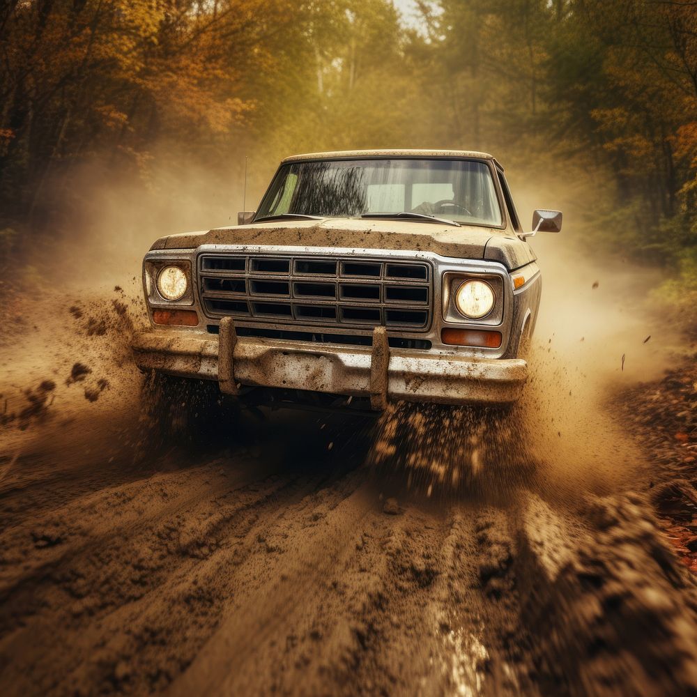 Outdoors vehicle car mud. AI generated Image by rawpixel.