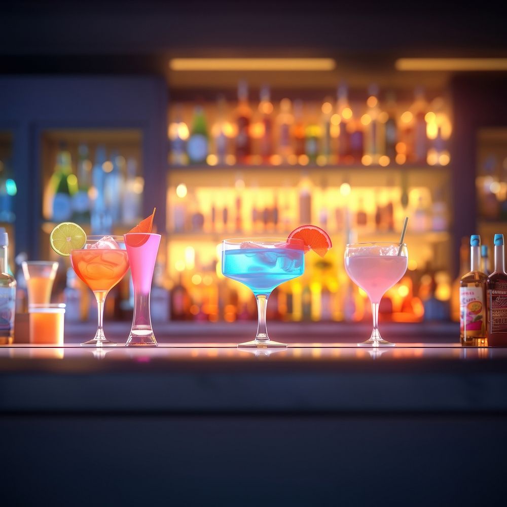 Cocktail bar drink cosmopolitan refreshment. AI generated Image by rawpixel.