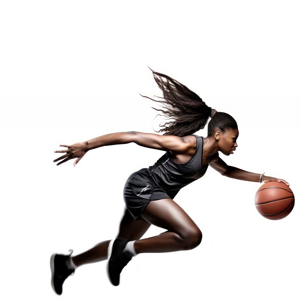 Black female basketball footwear sports. AI generated Image by rawpixel.