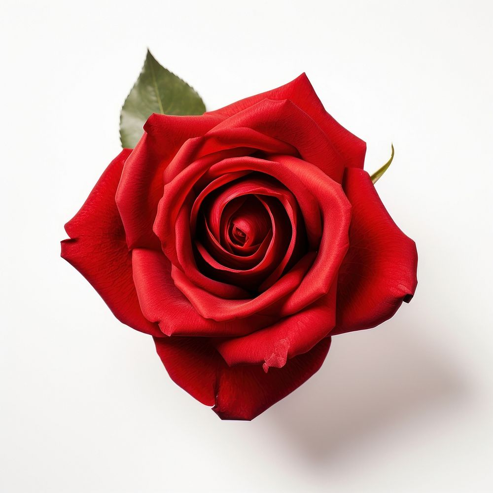 Red rose flower petal plant white background. AI generated Image by rawpixel.