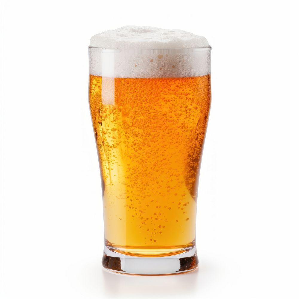 Fresh beer glass lager drink. 