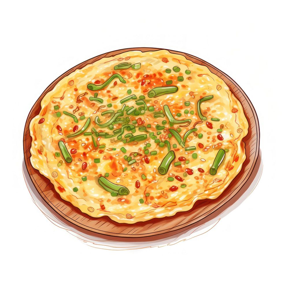 Haemul Pajeon pizza plate food. AI generated Image by rawpixel.