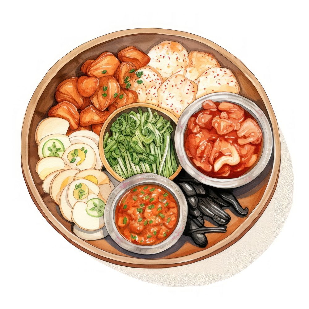 Jjambbong food plate meal. AI generated Image by rawpixel.
