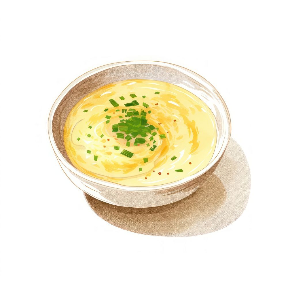 Steamed eggs food meal bowl. AI generated Image by rawpixel.