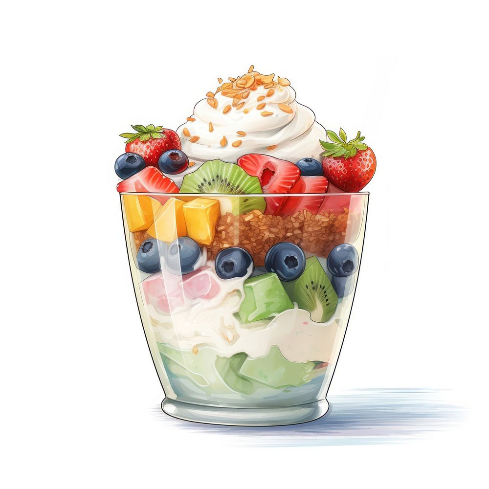 Bingsu dessert sundae food. AI generated Image by rawpixel.