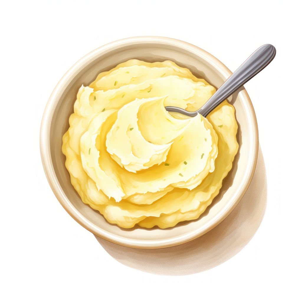 Mashed Potatoes dessert butter cream. AI generated Image by rawpixel.