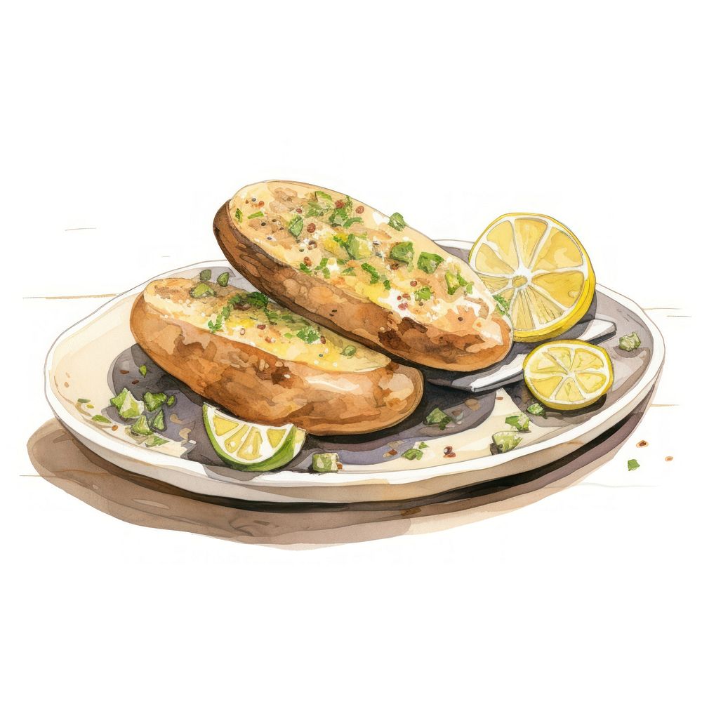 Agujjim food illustration vegetable bread fruit. AI generated Image by rawpixel.