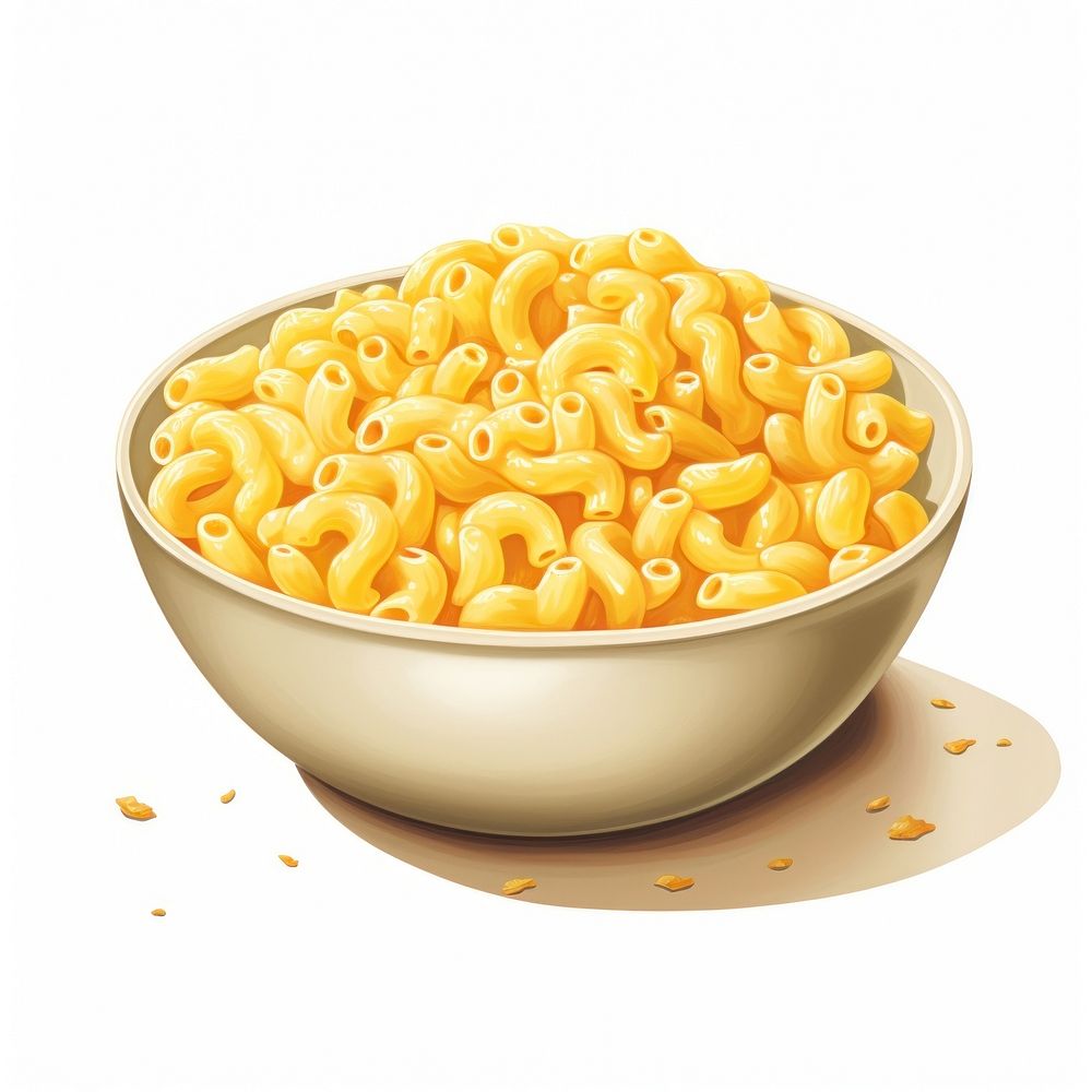 Macaroni pasta food white background. 