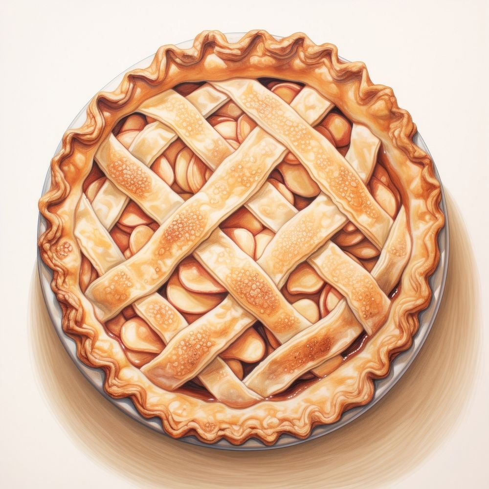 Apple Pie pie dessert food. AI generated Image by rawpixel.