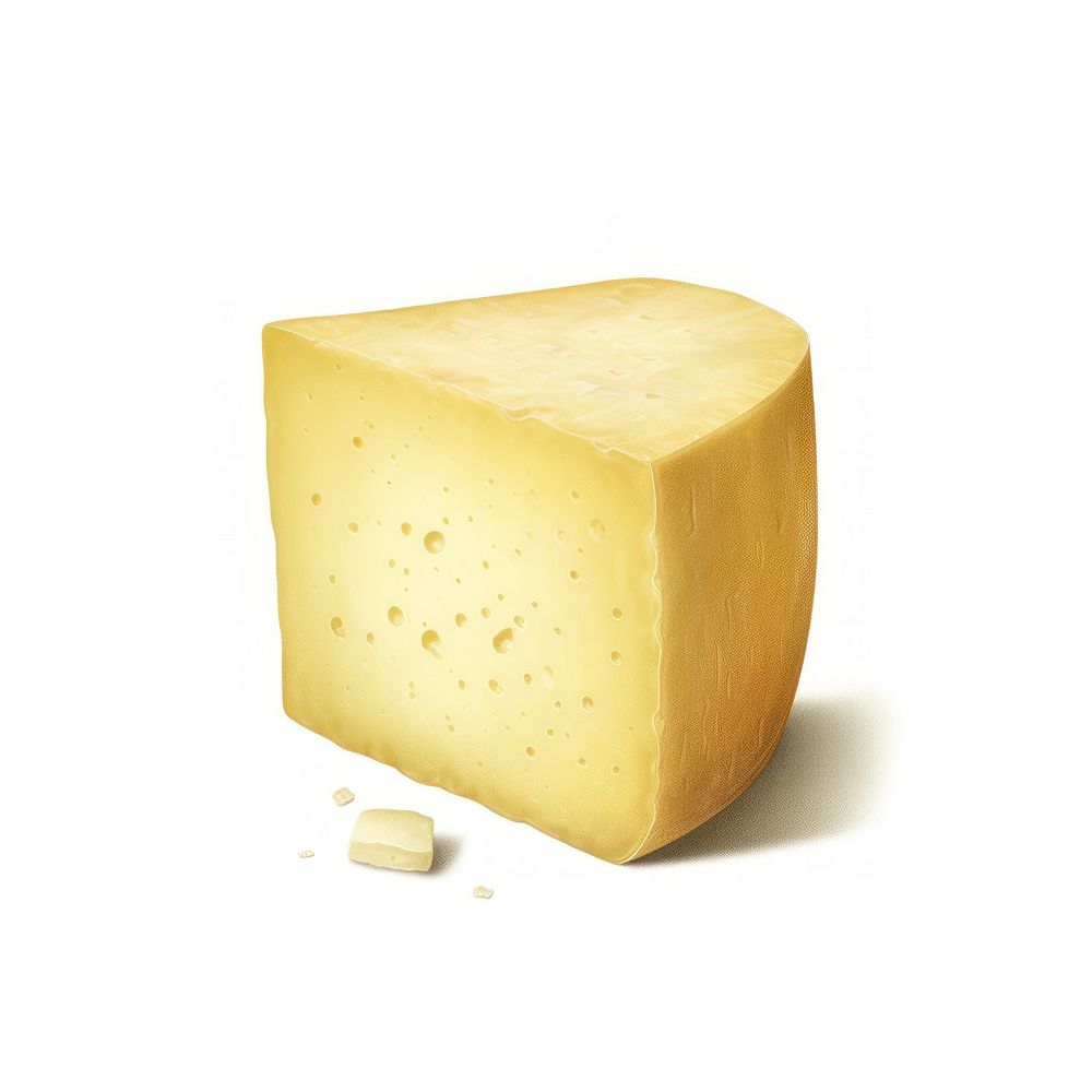Parmesan cheese food parmigiano-reggiano white background. AI generated Image by rawpixel.