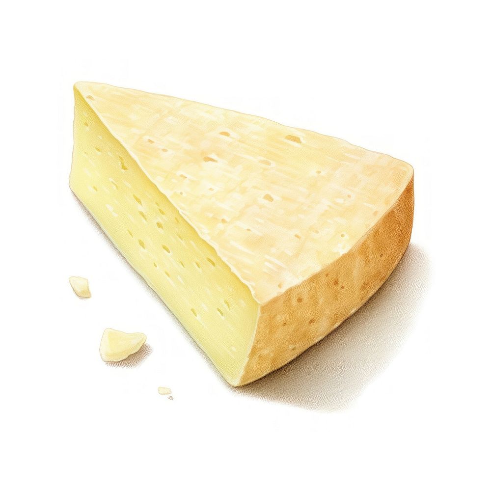 Parmesan cheese food parmigiano-reggiano white background. AI generated Image by rawpixel.