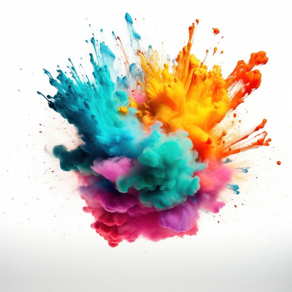 Painting white background splattered creativity. AI generated Image by rawpixel.